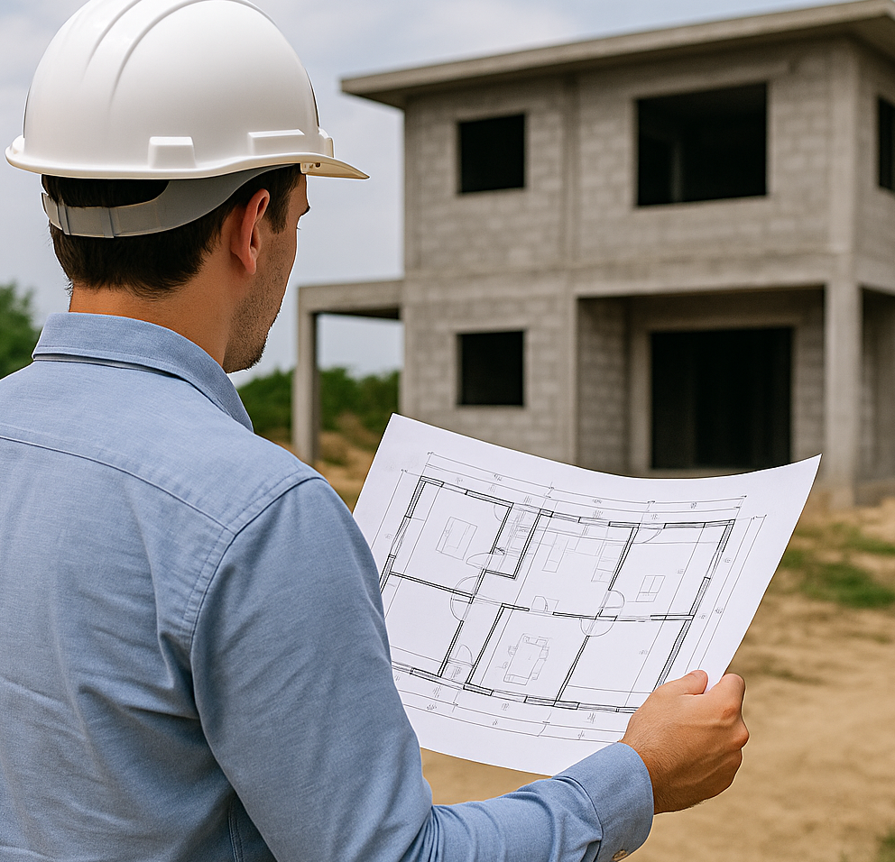 Profissional da Escriba realizando processo de regularização de edificação